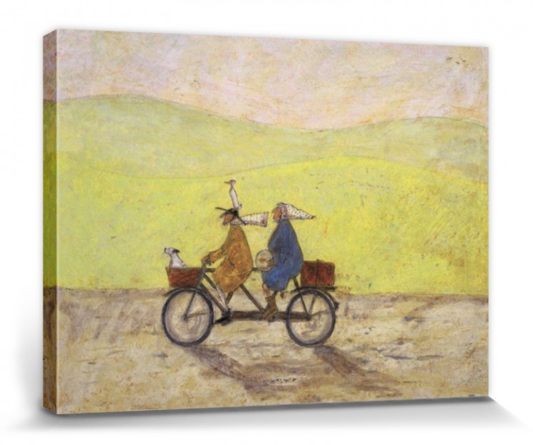 #116751 Sam Toft-Dog-taxi central Poster Canvas Print 60x30cm 