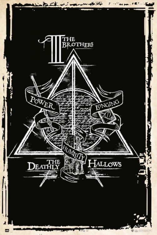 Harry Potter - Deathly Hallows Symbol Poster Print (36x24in) #125696 | eBay